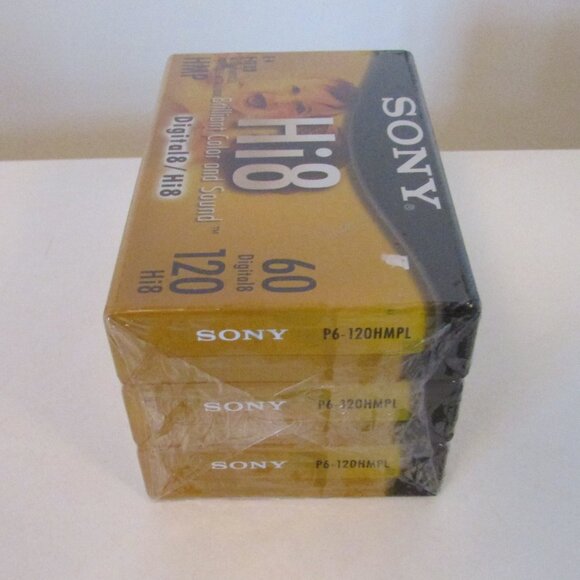 NEW Sony Hi8 HMP Digital8 Video Recording Tape, Sealed 3 pack - Picture 5 of 7